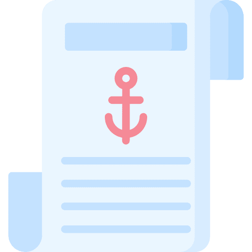 Contract nautic anchor contract icon