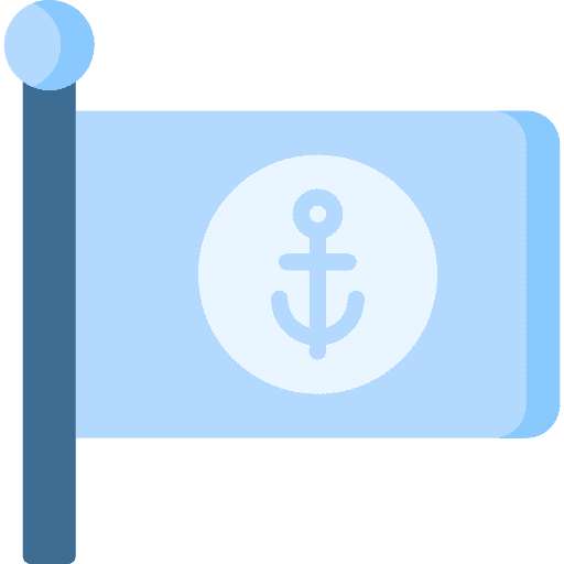 Flag flag pole sailor ship icon