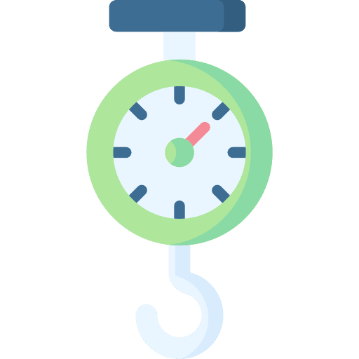 Weight measurement scale hook icon