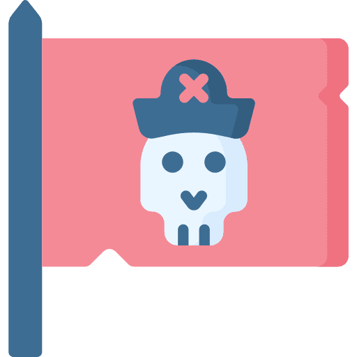 Flag warning flag piracy icon