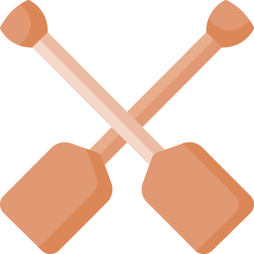 Paddle tool row kayak icon