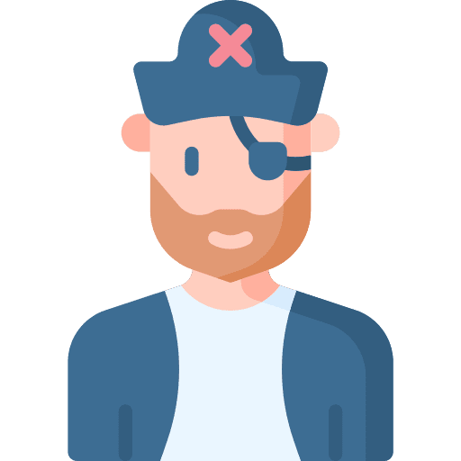 Pirate man eyepatch pirate icon