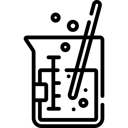 Beaker glass lab container icon