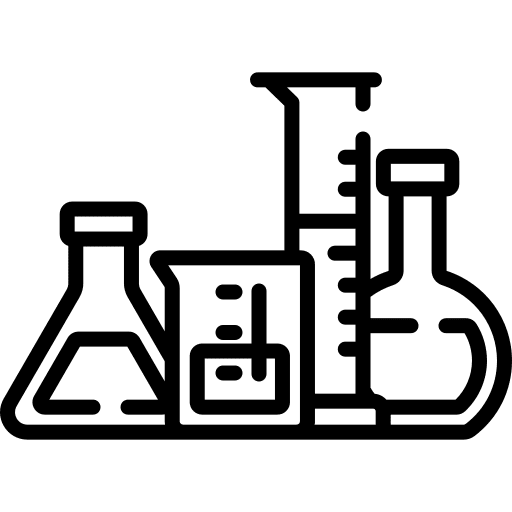 Lab tool research graduated cylinder education icon