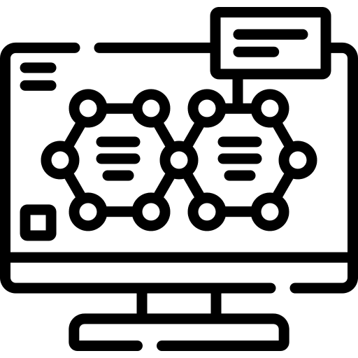 Molecular atom chemistry nature icon