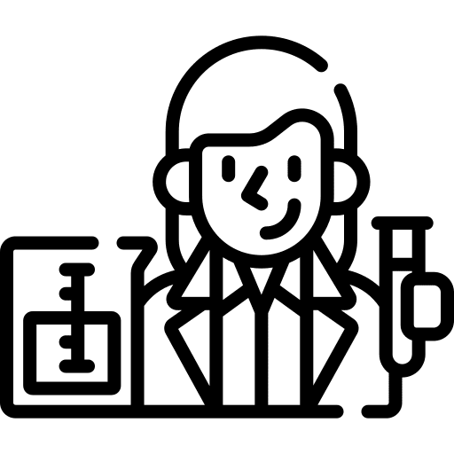 Chemist science chemistry caucasian icon