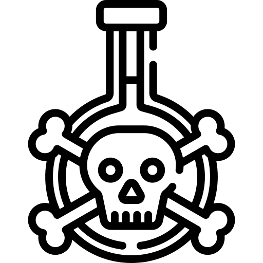 Dangerous education flask warning icon