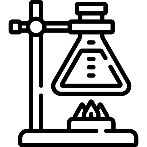 Flask chemistry research experiment icon