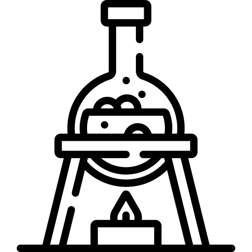Burner flask research education icon