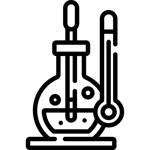 Thermometer flask temperature education icon