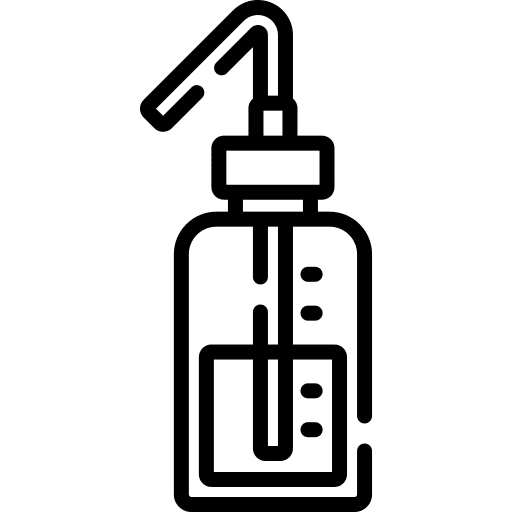 Wash bottle education laboratory wash bottle icon