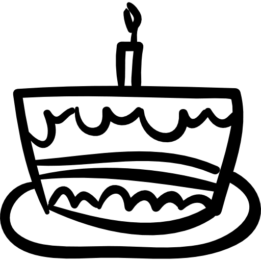 Birthday cake hand drawn celebration food hand drawn cooking birthday birthday cakes icon