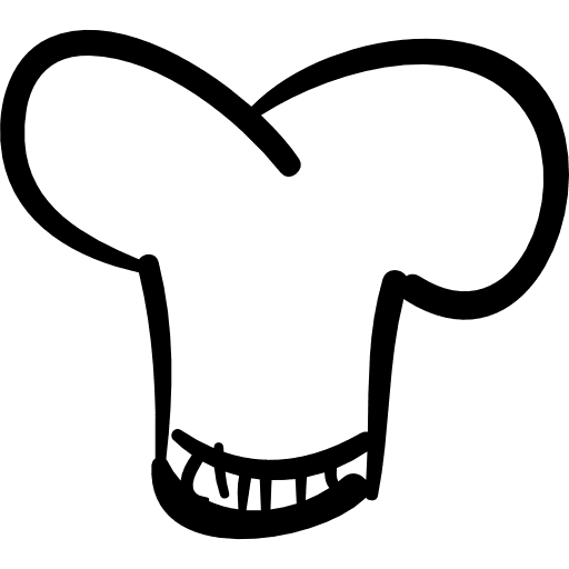 Chef hat hand drawn tool tool hat tools and utensils icon