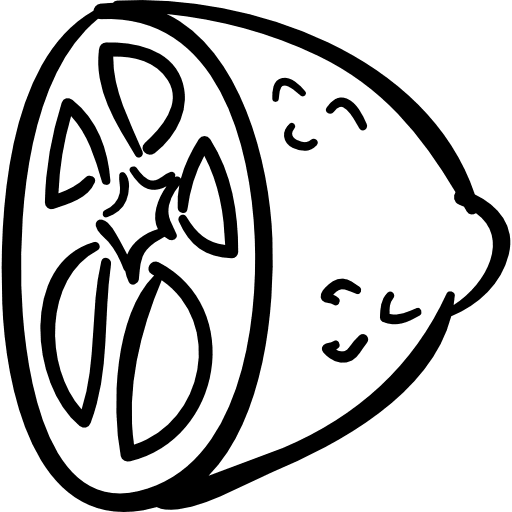 Half lemon lemon fruit food icon