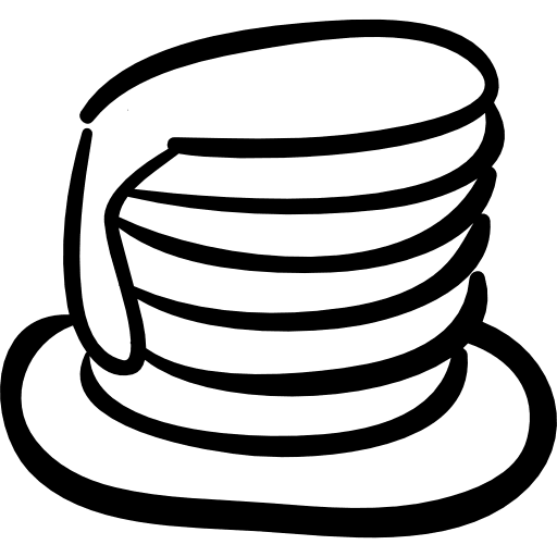 Pancakes with cream pancake cake food icon