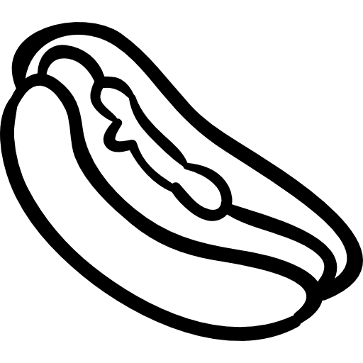 Hot dog fast food hot dog junk food icon