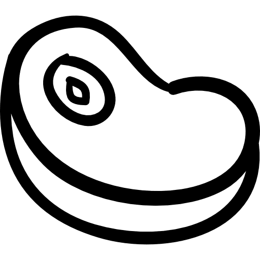 Thick steak food meat beef icon