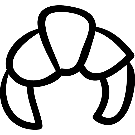 Croissant outline bakery croissant food icon
