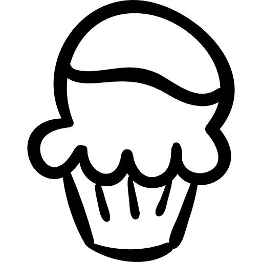 Cupcake with cream on top cupcake bakery food icon