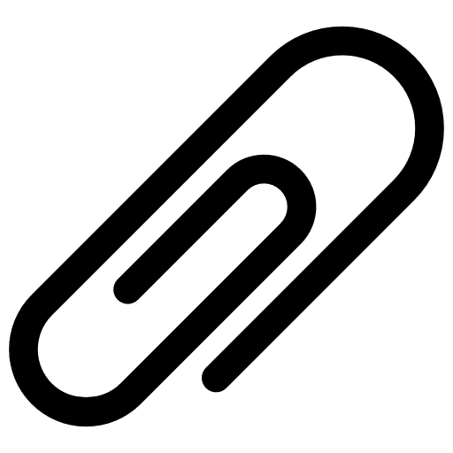 Metal paper clip  clip metal attach icon