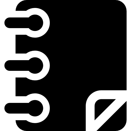 Diary silhouette writing tool diary notepad icon