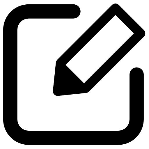 Writing square interface pencil writing icon