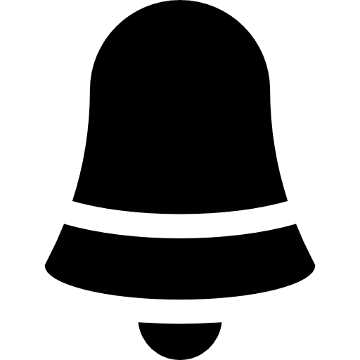 Bell icon silhouette church bell alarm wedding icon