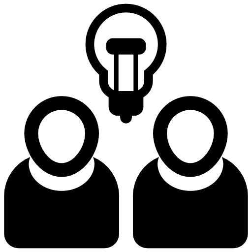 Brainstorming icon brainstorm teamwork light bulb icon