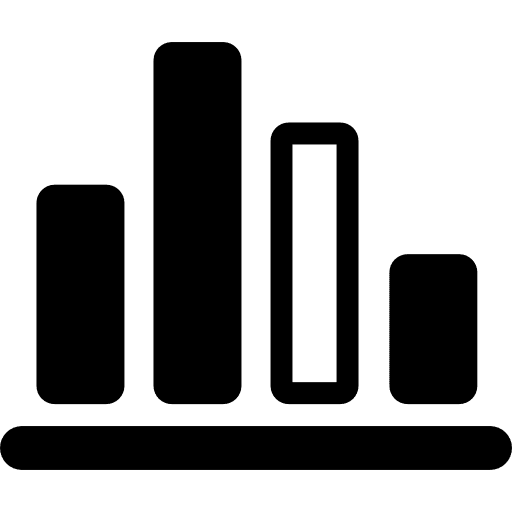 Statistics silhouette diagram statistics infographic icon