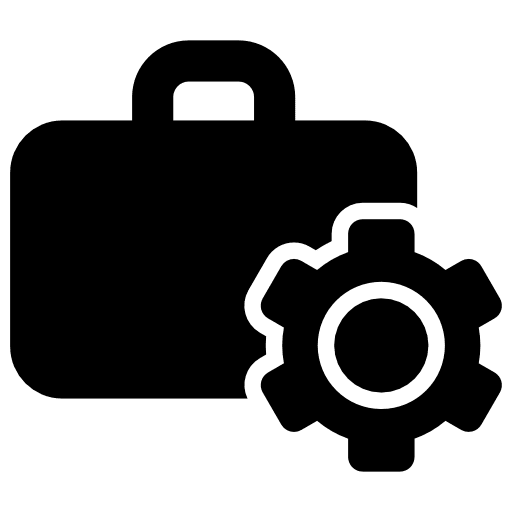 Briefcase settings briefcase options suitcase icon