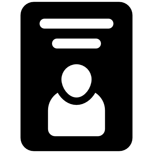 Identity card identification business id icon