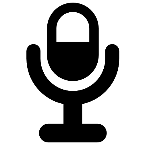 Retro microphone technology music radio icon