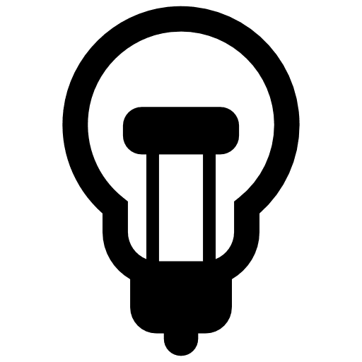 Electric light bulb idea light power icon