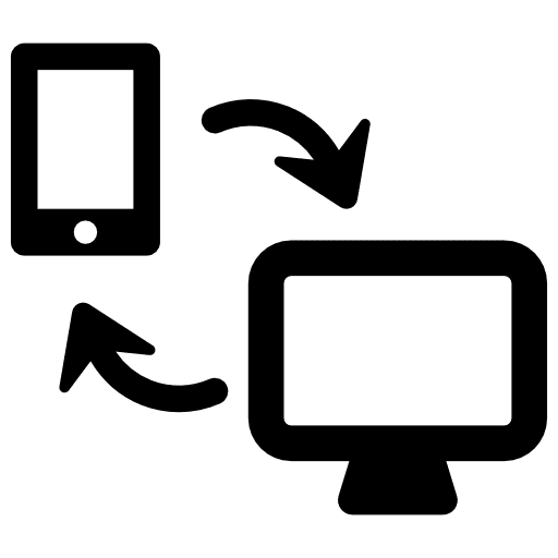 Sharing media smartphone television interface icon