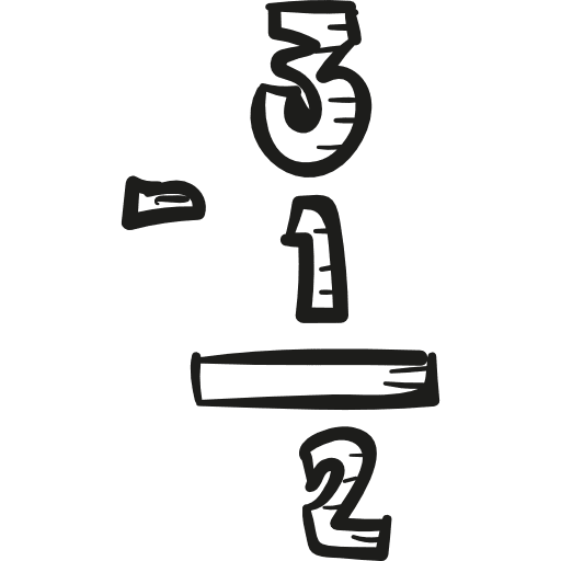 School subtraction mathematical numbers mathematics icon