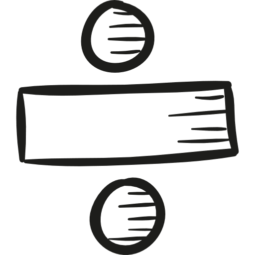 Division sign educative maths education icon
