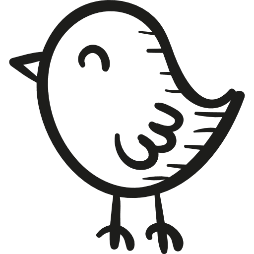 Draw chick birds chicken animals icon