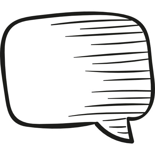 Draw message bubble speech balloon interface chat icon