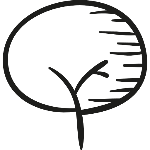 Drawing of a tree branches trees woods icon