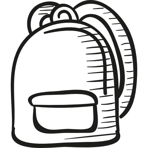 School backpack children student school bag icon