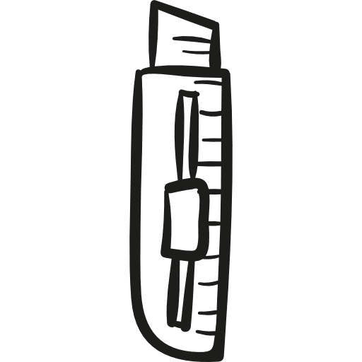 Cutter handmade cut knife icon