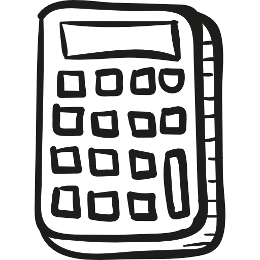 Draw calculator mathematical maths calculate icon