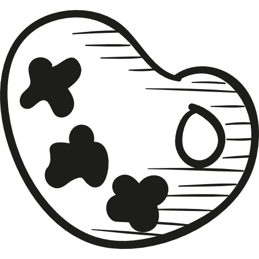 Paint palette draw artist art paint icon