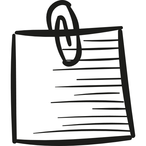 Paper with clip clip document interface icon