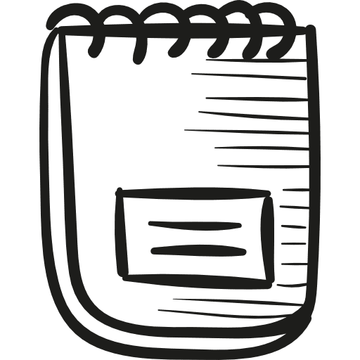 Ringed notepad note school materials school icon