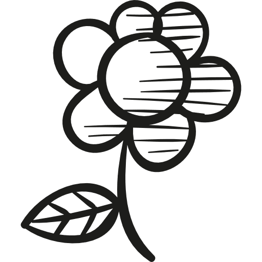 Flower drawing nature blossom flowers icon