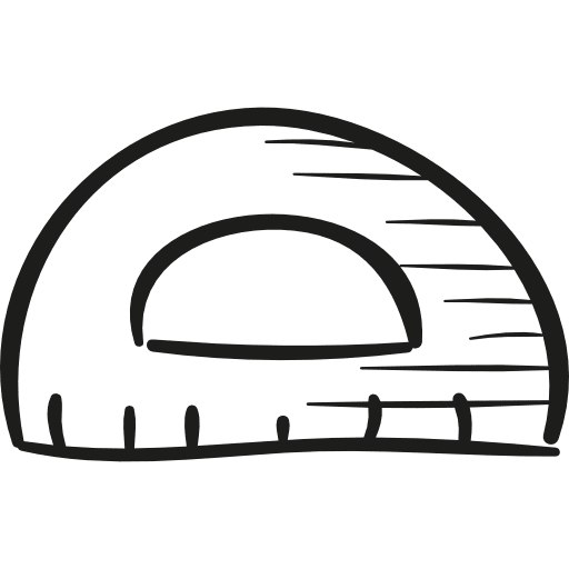Protractor ruler geometry mathematical icon