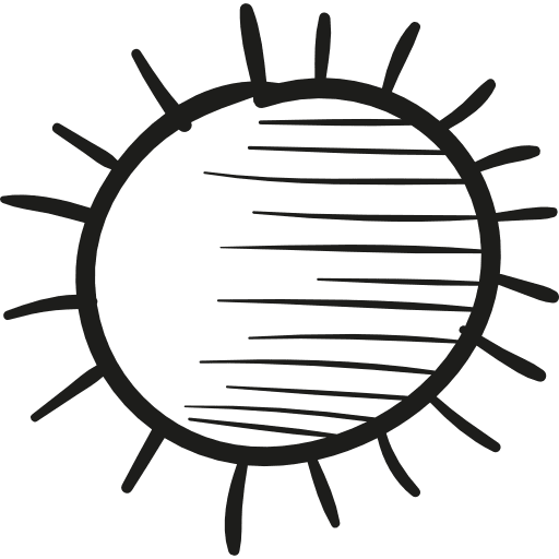 Warm sun summertime day sun icon