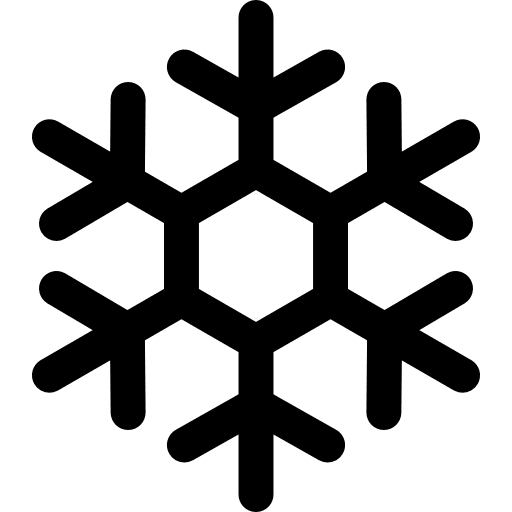 Cold flake weather snowflake icon