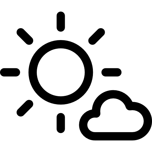 Partialy cloudy sun cloud weather icon